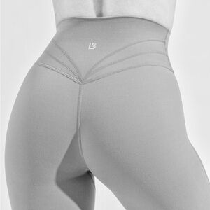 Lilac buff bunny 3 line high waisted seamless leggings